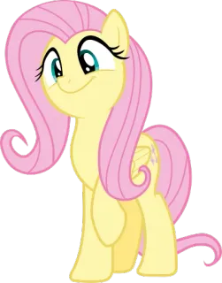😌 Fluttershy My Little Pony kartun, poni, Friendship is Magic, imut, binatang, animasi, kuda telegram sticker