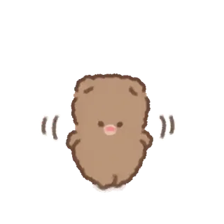 💕 ours, mignon, dessin animé, animal, duveteux, autocollant telegram sticker