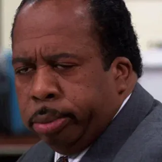 🗞 Stanley Hudson The Office Fernsehen, Comedy, Figur, NBC, Zwinkern telegram sticker