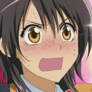 📌 Anime, Mädchen, Überrascht, Errötend telegram sticker