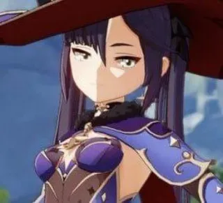 😒 Mona Genshin Impact Anime, Videojuego, Personaje, Genshin Impact, Mona whatsapp sticker