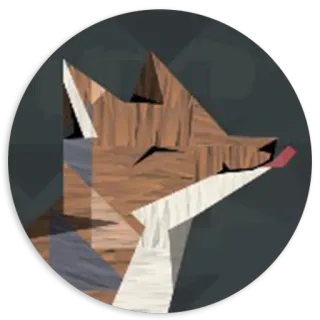 😝 raposa, animal, geométrico, adesivo, polígono, ilustração, natureza telegram sticker