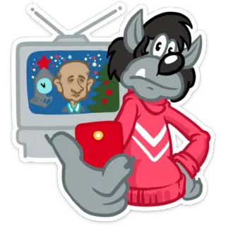 📷 Wolf (Nu, pogodi!) Nu, pogodi! Desenho animado, Lobo, TV, Soviético, Desenho russo, Nu Pogodi whatsapp sticker