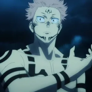 🎸 Sukuna Jujutsu Kaisen Anime, Manga, Demon, Vloek, Tatoeage, Schurk telegram sticker