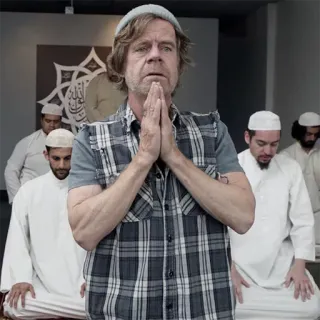 🙏 Frank Gallagher Shameless serie de tv, oración, religioso, mezquita telegram sticker