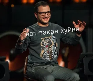🌟 вот такая хуйня russian, offensive, swear word, racoon, man telegram sticker