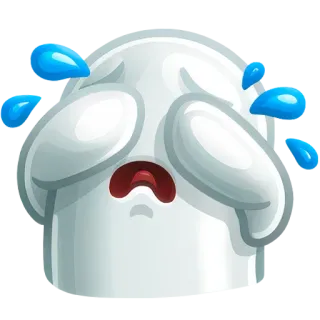 😭 fantasma, triste, piangendo, lacrime, carino whatsapp sticker