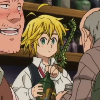 🥠 Meliodas The Seven Deadly Sins アニメ, 漫画, メリオダス, 七つの大罪, 団長, ボトル whatsapp sticker