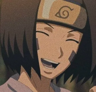 😄 Rin Nohara Naruto アニメ, 忍者, 漫画, 笑顔, 幸せ telegram sticker