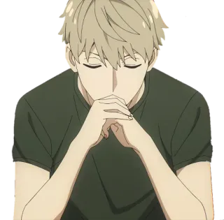 🤔 Loid Forger Spy x Family Anime, Spia, Serio, Riflessivo whatsapp sticker