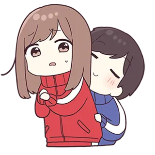 💙 cartoon, anime, friends, cute, emotional whatsapp sticker