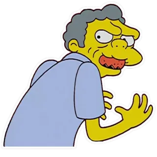 🍪 Moe Szyslak The Simpsons Moe, Les Simpsons, Dessin animé, Personnage, Animation whatsapp sticker