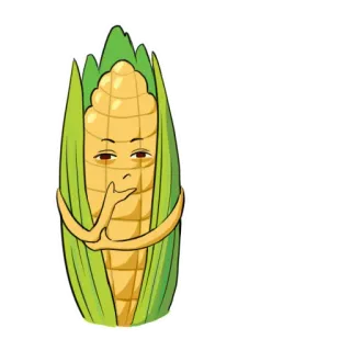 🤔 Mais, Cibo, Cartone animato, Verdura, Carino whatsapp sticker