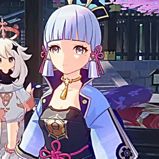 ❄️ Kamisato Ayaka Genshin Impact Gadis anime, Video game, Kamisato Ayaka, Genshin Impact, Waifu, Imut, Karakter game telegram sticker