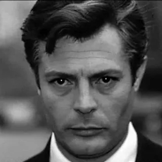 🛀 Alain Delon ator, estrela de cinema, preto e branco, retrato, celebridade telegram sticker