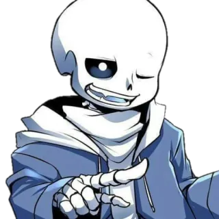 👉 Sans Undertale skeleton, video game, undertale, character, cartoony telegram sticker