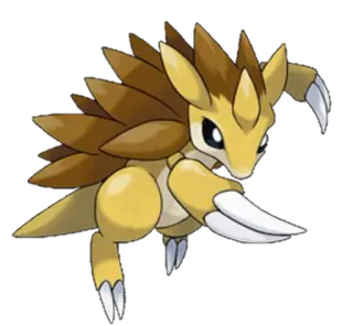 🔵 Sandslash Pokemon Sablaireau, Pokémon, Monstre, Jeu vidéo, Animal telegram sticker