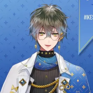 🦋 Ike Eveland #IKES vtuber, anime, personaje, youtuber virtual whatsapp sticker