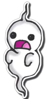 👻 幽灵, 恐怖, 卡通, 贴纸 telegram sticker
