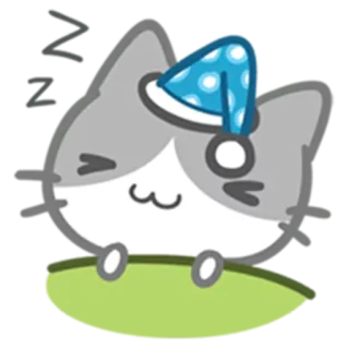 💤 猫, 眠い, かわいい, 動物, 漫画, 風変わり telegram sticker