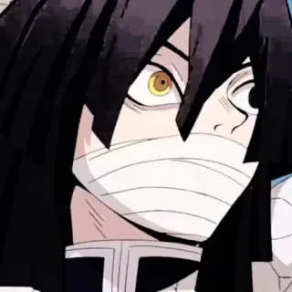 📓 Obanai Iguro Demon Slayer Anime, Demon Slayer, Obanai Iguro, Bende, Eterocromia, Personaggio, Manga telegram sticker