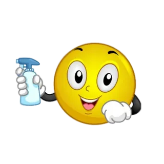 🚿 Emoji, Reinigung, Sprühflasche, Cartoon telegram sticker