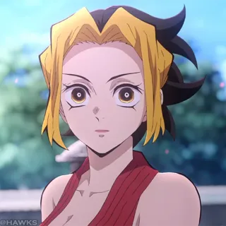 🏮 @HAWKS Anime, Feminino, Personagem, Demon Slayer whatsapp sticker