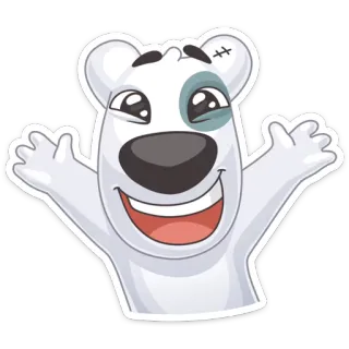 👋 狗, 卡通, 快乐, 可爱, 动物 telegram sticker