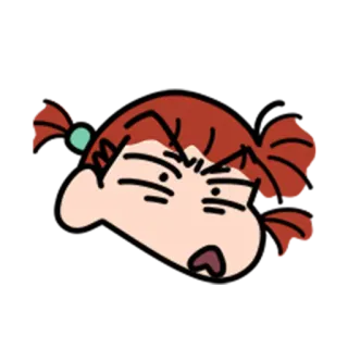 😮 Dessin animé, Anime, Colère, Visage, Expression, Cri whatsapp sticker