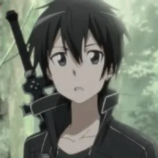 😮 Kirito Sword Art Online Anime, Manga, Spada, Fantasy, Personaggio, Sword Art Online, Kirito telegram sticker