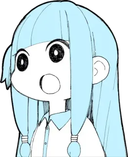 😲 Anime, Kartun, Ilustrasi, Gadis, Lucu telegram sticker