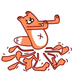 🏃‍♂️ dibujos animados, animal, ilustración, humor, baile telegram sticker