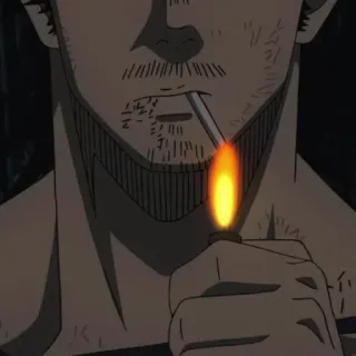 🚬 Rauchen, Zigarette, Feuerzeug, Anime, Mann, Tabak whatsapp sticker