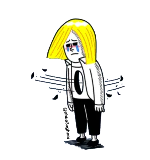 😞 triste, pleurer, chagrin d'amour, dessin animé, chagrin whatsapp sticker