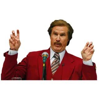 😏 Ron Burgundy Anchorman anchorman, ron burgundy, will ferrell, news anchor, comedy, funny, movie telegram sticker