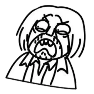 😟 angry, cartoon, frustrated, upset, emotional telegram sticker