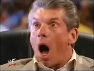 😧 Vince McMahon scioccato, sorpreso, wwe, wrestling, reazione telegram sticker