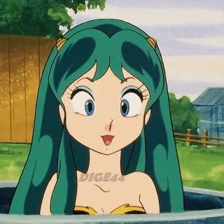😆 Lum Invader Urusei Yatsura Lum, Lum Invader, Urusei Yatsura, Anime, Manga, Người ngoài hành tinh, Cô gái telegram sticker
