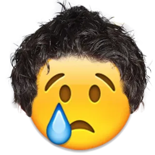 😢 emoji, menangis, sedih, emosi, wajah, stiker whatsapp sticker