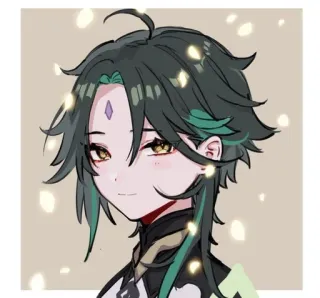 🌟 Xiao Genshin Impact Anime, Genshin Impact, Xiao, Video game, Personagem, Arte, Fanart telegram sticker