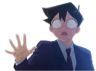 🙈 Hitohito Tadano Komi Can't Communicate Anime, Impactado, Personaje, Hitohito Tadano, Komi Can't Communicate, Sobresaltado telegram sticker