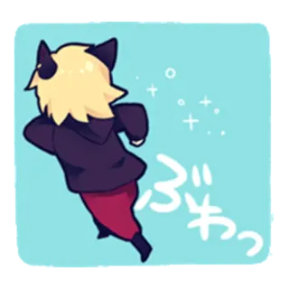 🙀 ぷわっ Anime, Desenho animado, Fofo, Kawaii whatsapp sticker