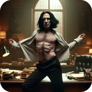 🙂 Severus Snape Harry Potter snape, harry potter, shirtless, alan rickman, wizard, magic telegram sticker