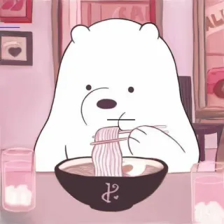 Ice bear by ~ @bussy_person telegram stickers