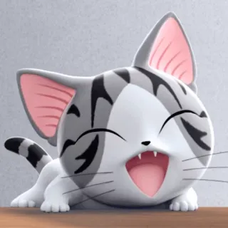 ☺️ Chi Chi's Sweet Home kot, anime, manga, słodki, szczęśliwy telegram sticker