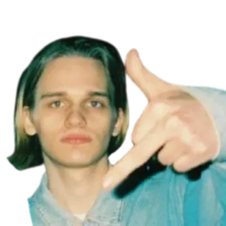 🖕 person, man, portrait, pointing, hand gesture whatsapp sticker