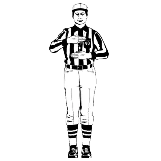 🏈 90 referee, football, sports, official, hand signals telegram sticker