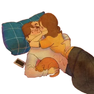 😍 cinta, pasangan, kucing, peluk, kasih sayang whatsapp sticker