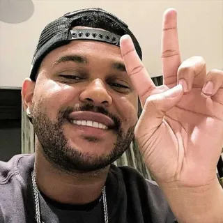✌️ The Weeknd singer, peace, artist, music, portrait telegram sticker