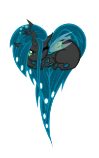 😉 Queen Chrysalis My Little Pony desenho animado, coração, pônei, chrysalis telegram sticker